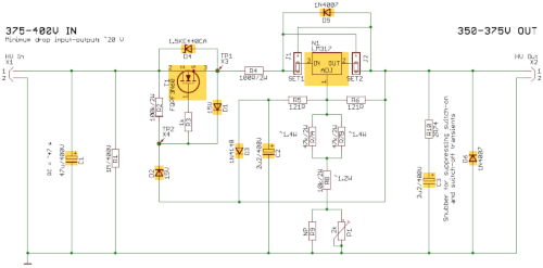 High voltage ripple and noise filter.