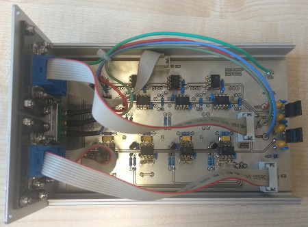 Negative impedance converter board, top view.